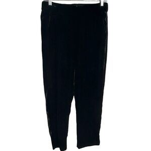 J. Crew Women's Black Pull-on‎ Easy Pant in Velvet in Size M